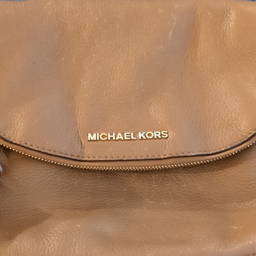 Michael Kors Tan Leather Crossbody Bag- Bedford - Picture 3 of 9